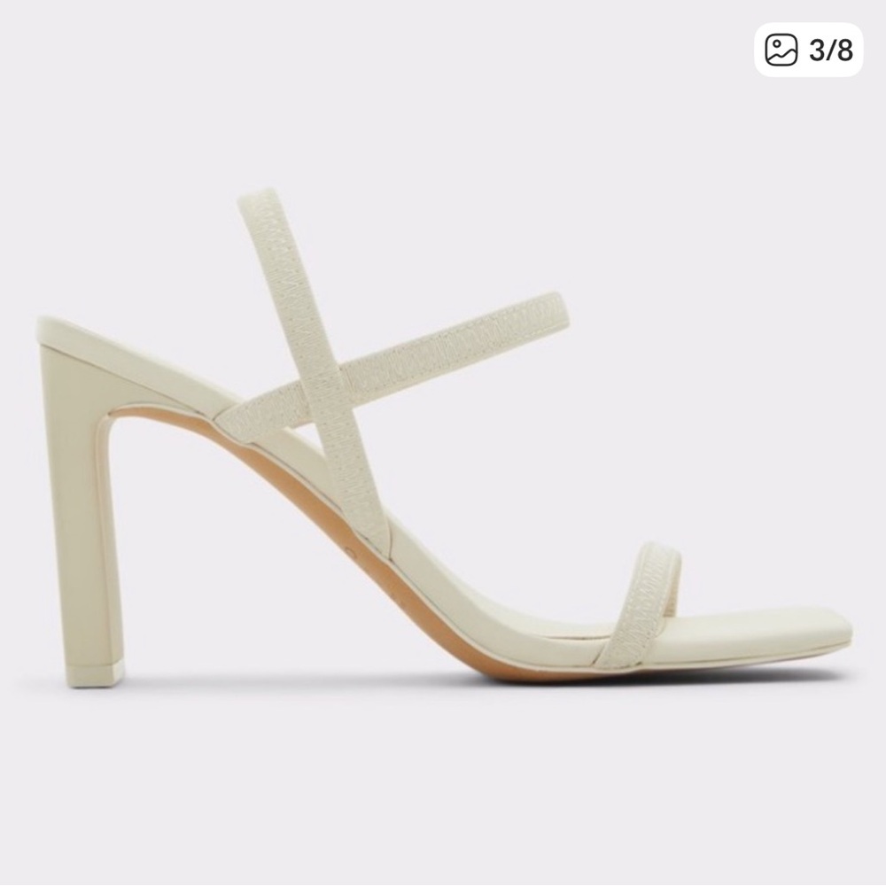 Aldo Okurra Strappy Heels in Bone